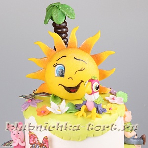 Детский торт "Любимые мультфильмы" 1200руб/кг + 7100фигурки